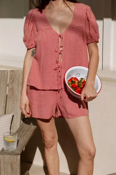 Whimsy + Row Birdie Tie-Front Top