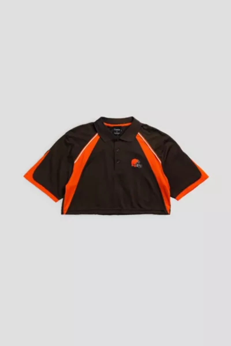 Frankie Collective Cleveland Browns NFL Crop Collared Tee
