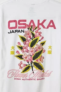 Osaka Japan Flowers Graphic Tee