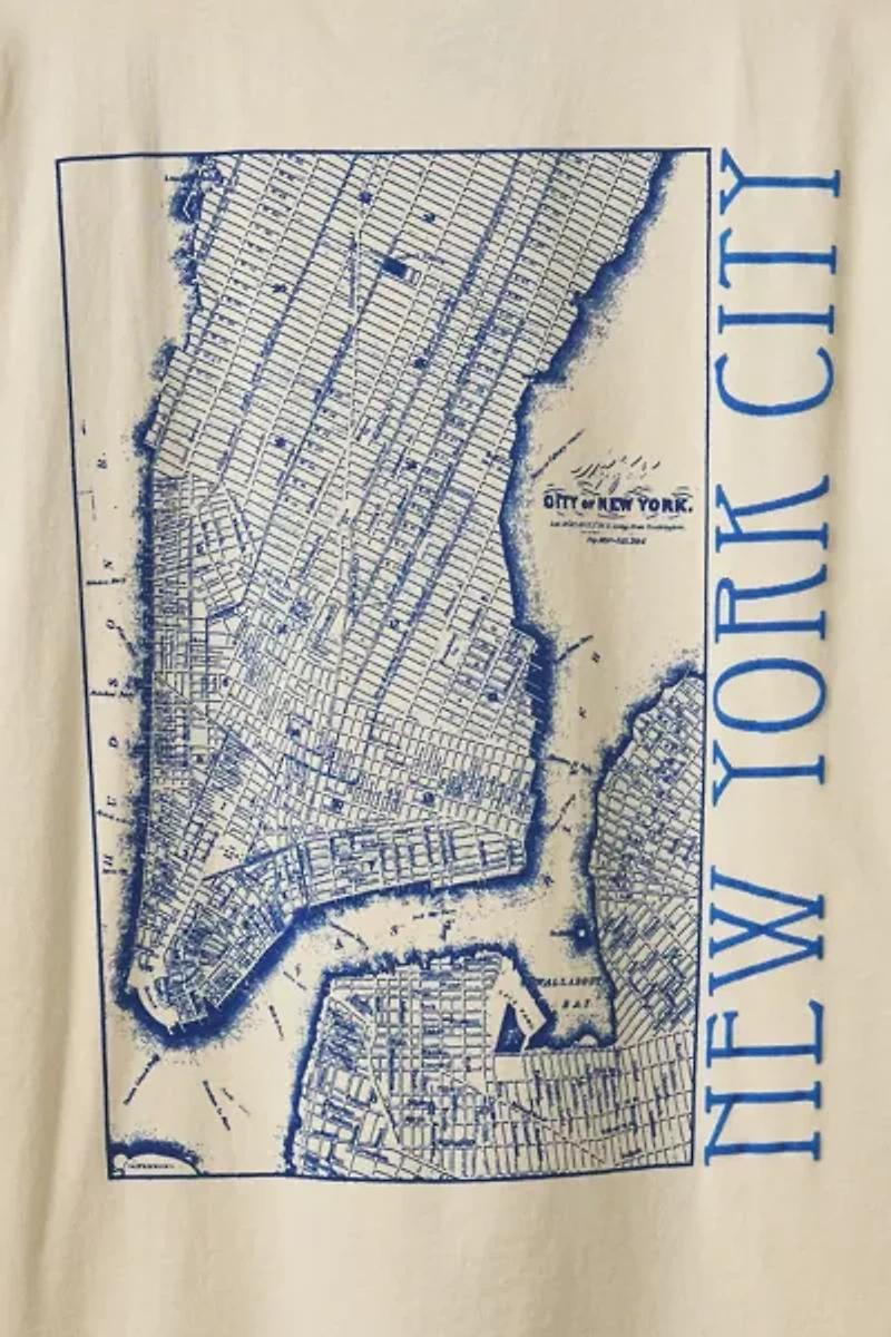 New York City Map Graphic Tee