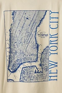 New York City Map Graphic Tee