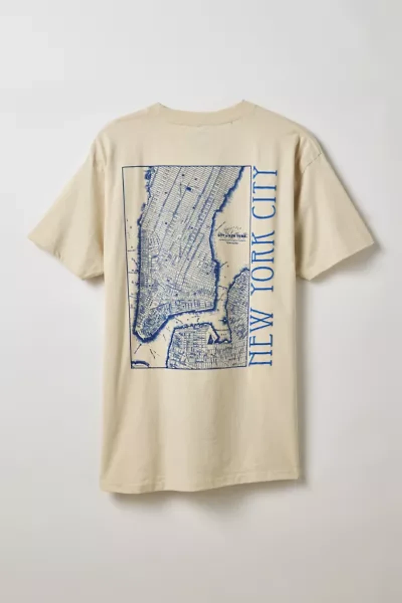 New York City Map Graphic Tee