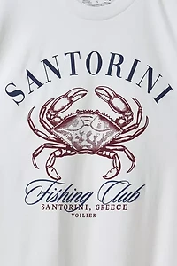 Santorini Fishing Club Graphic Tee