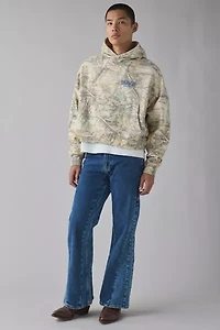 Busch Light Deer Graphic Camo Boxy Cropped Hoodie Sweatshirt