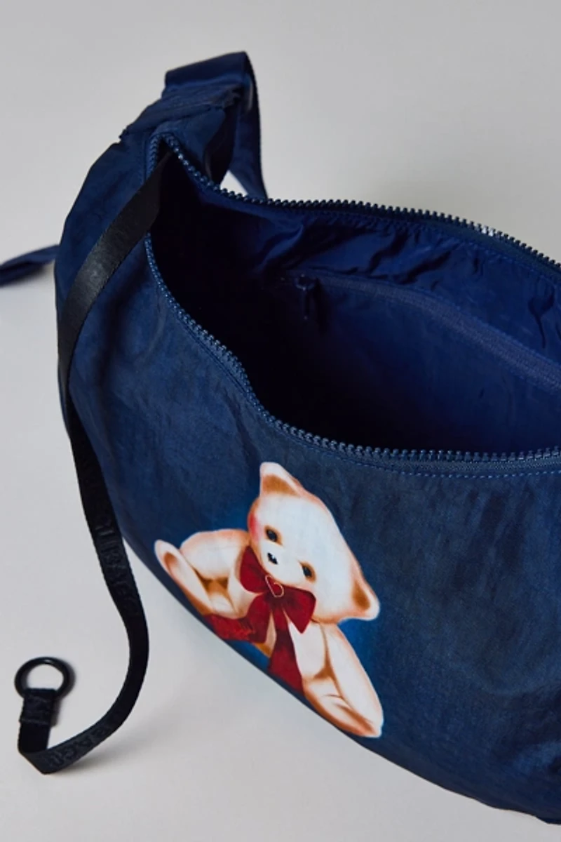 BAGGU UO Exclusive Teddy Bear Medium Nylon Crescent Bag