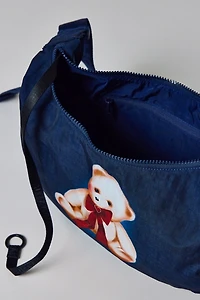 BAGGU UO Exclusive Teddy Bear Medium Nylon Crescent Bag