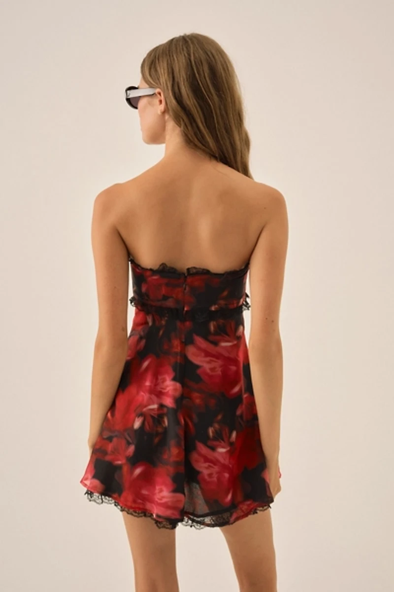 For Love & Lemons Tatum Bow Mini Dress