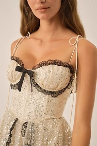 For Love & Lemons Crystal Elena Sequin Mini Dress