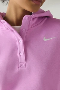 Nike Phoenix Fleece Cropped Oversized Henley Hoodie Sweatshirt