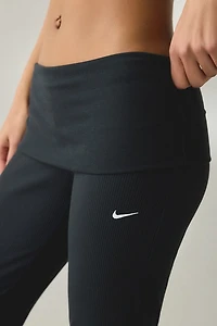 Nike Sportswear Chill Knit Mini-Rib Foldover Flared Legging