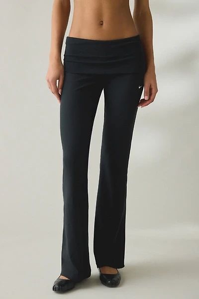 Nike Sportswear Chill Knit Mini-Rib Foldover Flared Legging