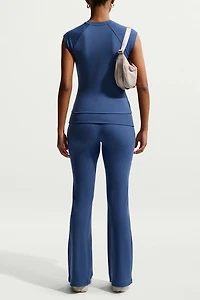 Nike Sportswear Chill Knit Mini-Rib Foldover Flared Leggings