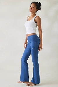Nike Sportswear Chill Knit Mini-Rib Foldover Flared Leggings