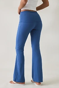 Nike Sportswear Chill Knit Mini-Rib Foldover Flared Leggings