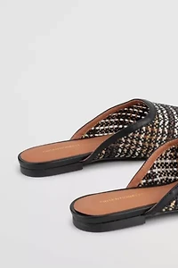 Intentionally Blank Bianca Hand Woven Flat Mule