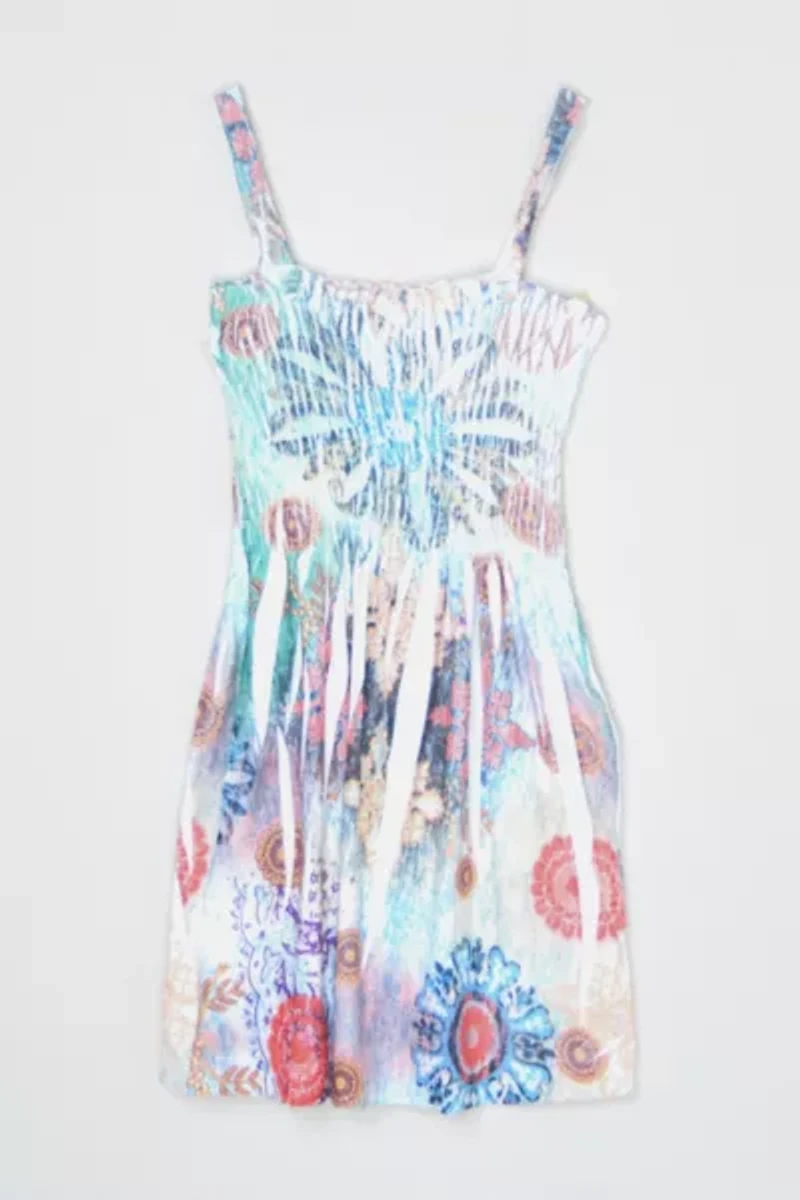 Vintage Y2k Psychedelic Printed Dress