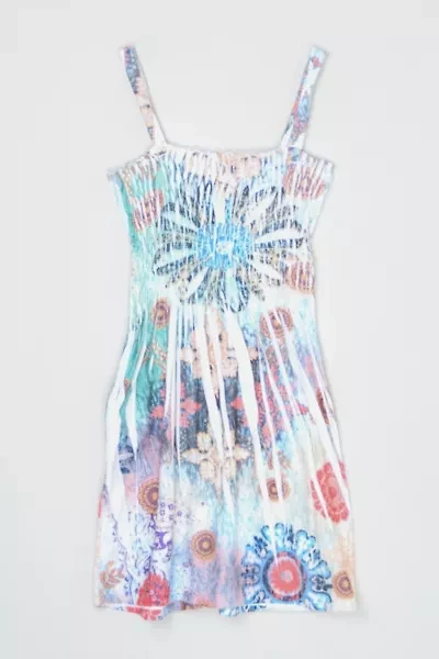 Vintage Y2k Psychedelic Printed Dress