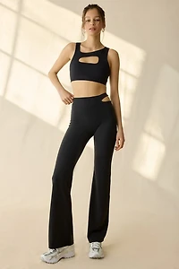 Nike Zenvy Asymmetric Cutout High-Waisted Flared Leggings