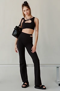Nike Zenvy Asymmetric Cutout High-Waisted Flared Leggings