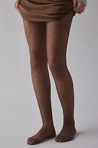 Mini Polka Dot Semi-Sheer Tights