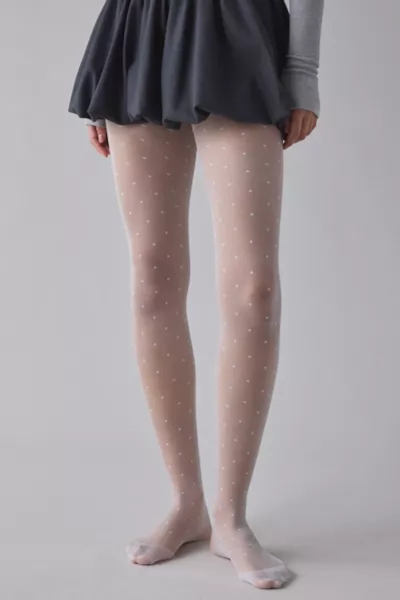Mini Polka Dot Semi-Sheer Tights