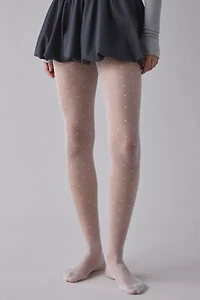 Mini Polka Dot Semi-Sheer Tights