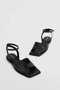 Intentionally Blank Dive Leather Square Toe Sandal
