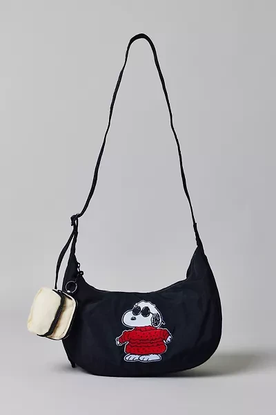 BAGGU UO Exclusive Joe Warm Embroidered Medium Nylon Crescent Bag