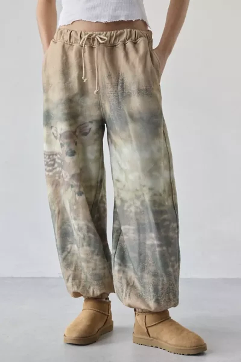 Out From Under Kai Printed Extreme Barrel Joggers
