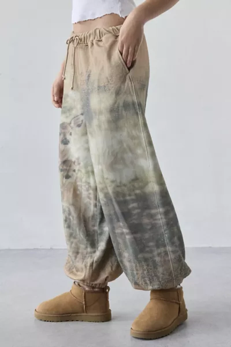 Out From Under Kai Printed Extreme Barrel Joggers