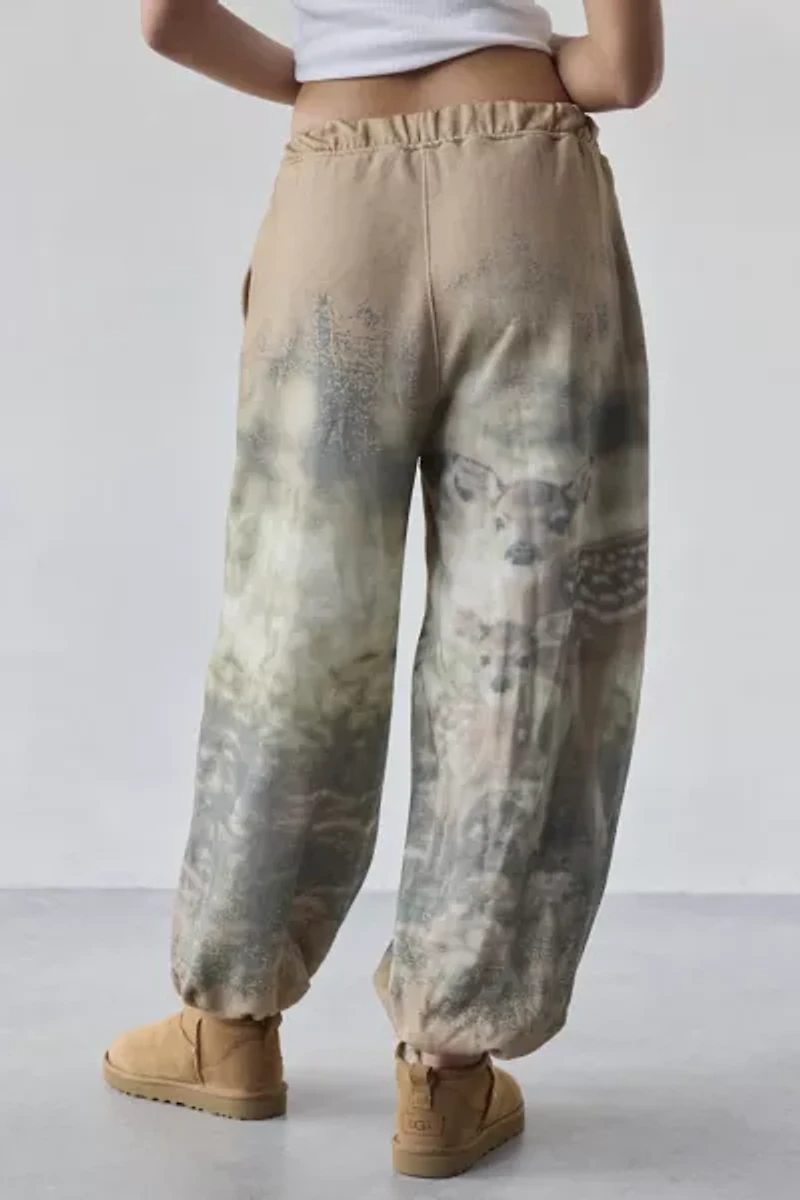 Out From Under Kai Printed Extreme Barrel Joggers