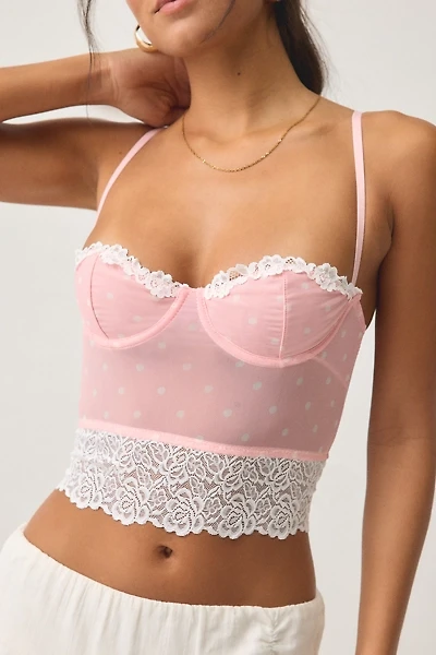 Out From Under Adrena Mesh + Lace Underwire Corset Cami