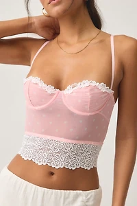 Out From Under Adrena Mesh + Lace Underwire Corset Cami