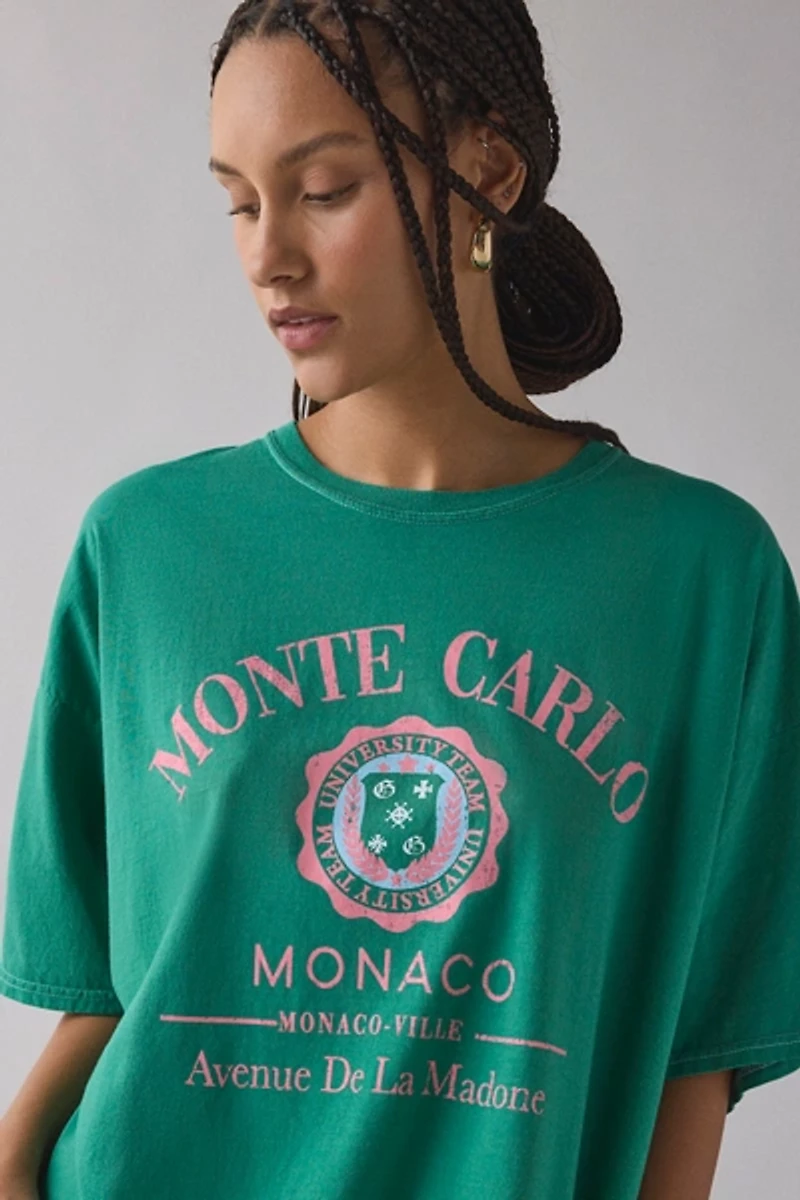 Monte Carlo Team Crest Graphic Oversized T-Shirt Dress