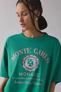 Monte Carlo Team Crest Graphic Oversized T-Shirt Dress