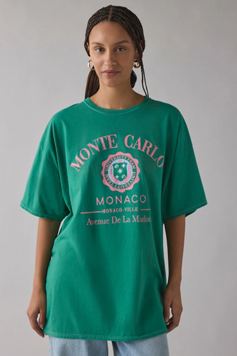 Monte Carlo Team Crest Graphic Oversized T-Shirt Dress