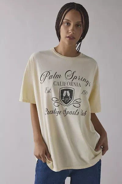 Palm Springs Prestige Sports Club Crest Graphic Oversized T-Shirt Dress