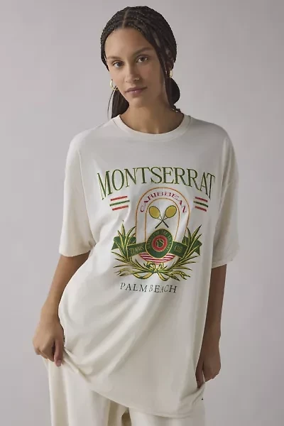 Montserrat Tennis Club Crest Graphic Oversized T-Shirt Dress
