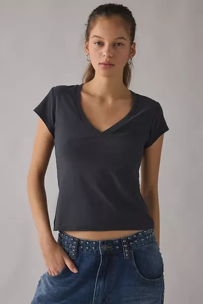 BDG Vee Neck Short Sleeve Spill The Tee