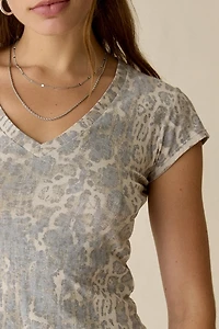 BDG V-Neck Short Sleeve Spill The Tee