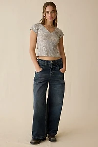 BDG V-Neck Short Sleeve Spill The Tee