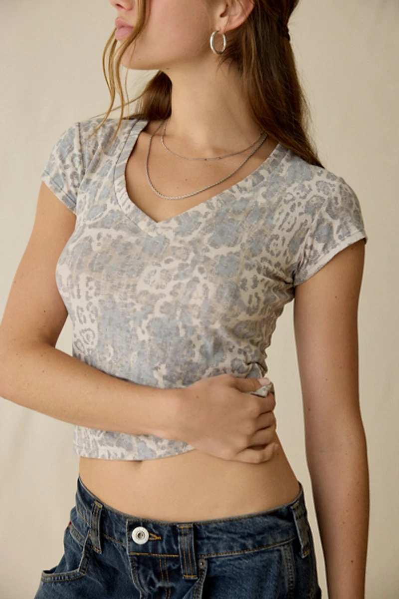 BDG V-Neck Short Sleeve Spill The Tee