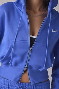 Nike Sportswear Phoenix Fleece Loose Crop Full-Zip Hoodie Sweatshirt