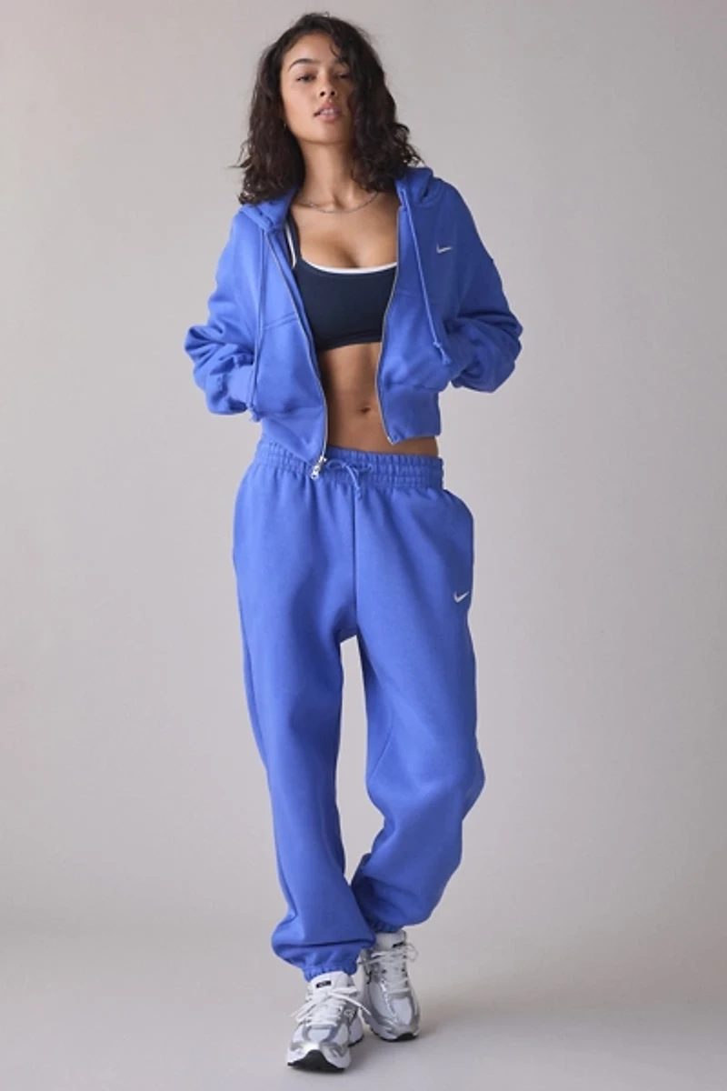 Nike Sportswear Phoenix Fleece Loose Crop Full-Zip Hoodie Sweatshirt