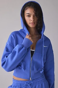 Nike Sportswear Phoenix Fleece Loose Crop Full-Zip Hoodie Sweatshirt