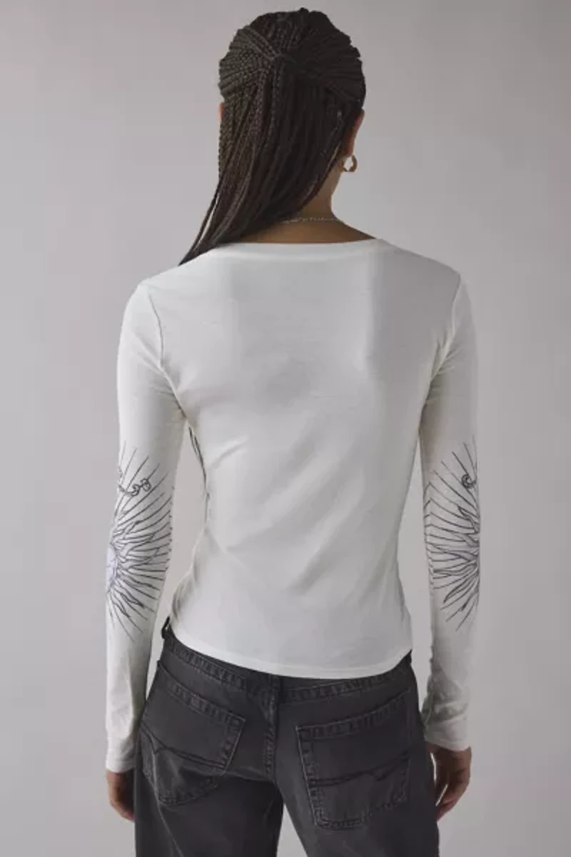 BDG Tattoo Graphic Long Sleeve Spill The Tee