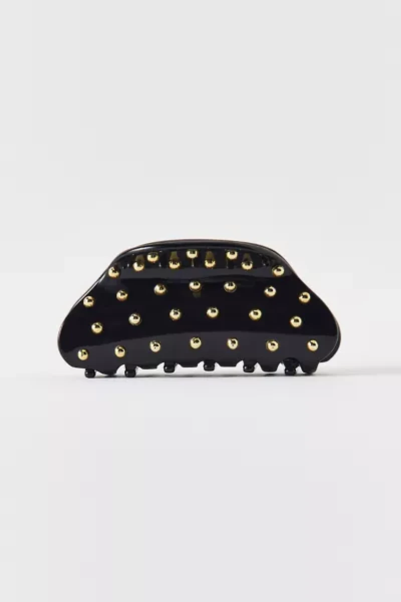 Dome Metal Stud Embellished Claw Clip