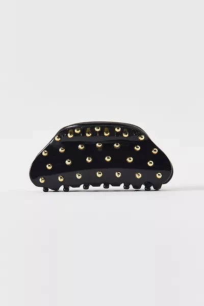 Dome Metal Stud Embellished Claw Clip