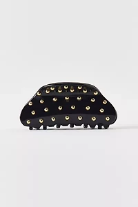 Dome Metal Stud Embellished Claw Clip