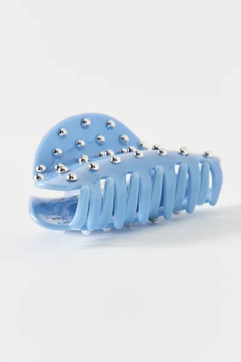 Dome Metal Stud Embellished Claw Clip